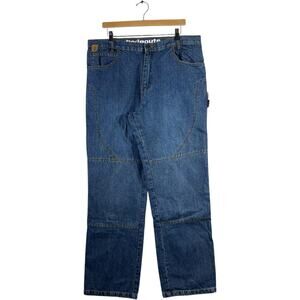 Vintage Red Route Straight Leg Denim Jeans 38 x 33